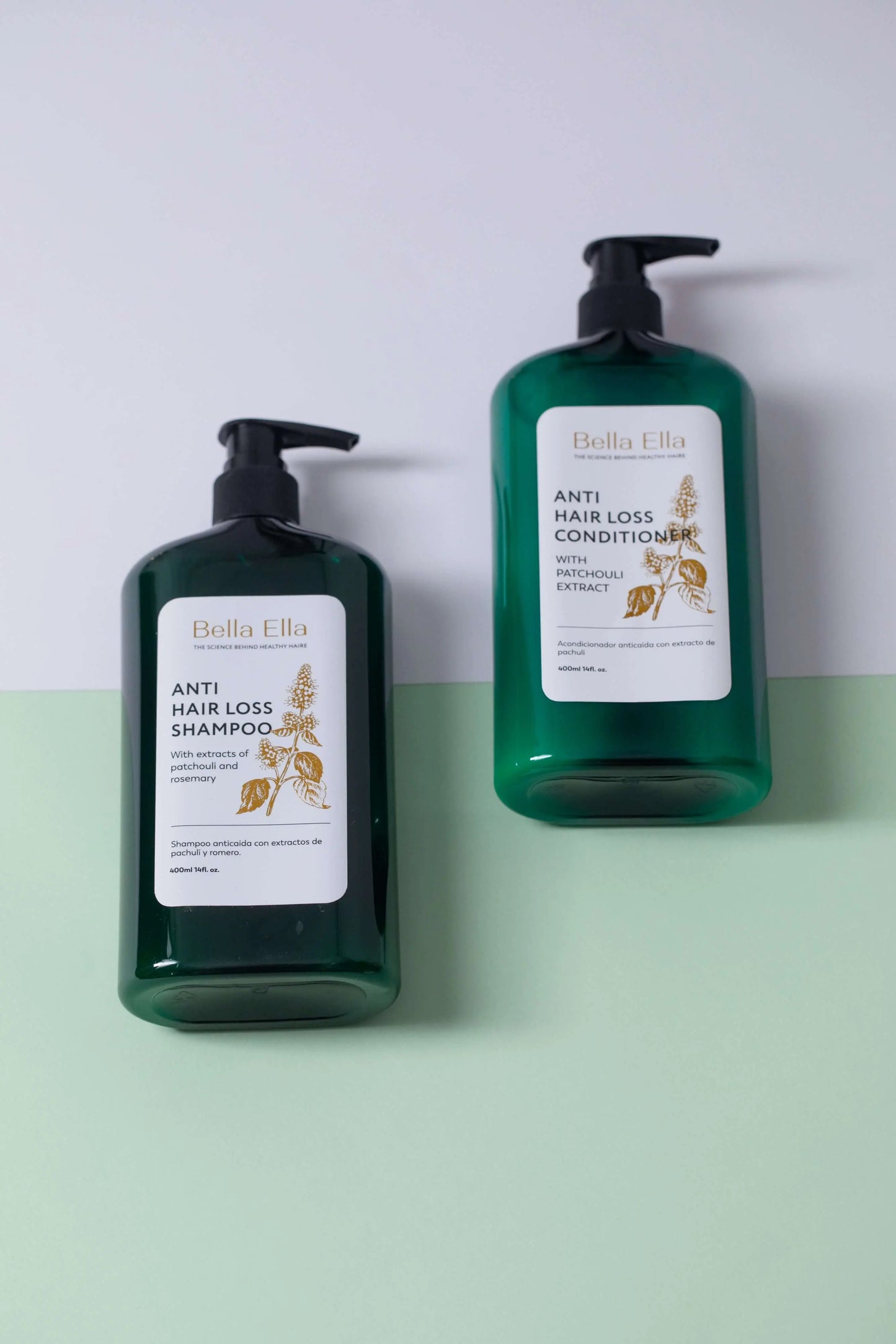 Anti-Hair Loss Shampoo Bella Ella Beauty with Patchouli Extract for Scalp and Extensions
