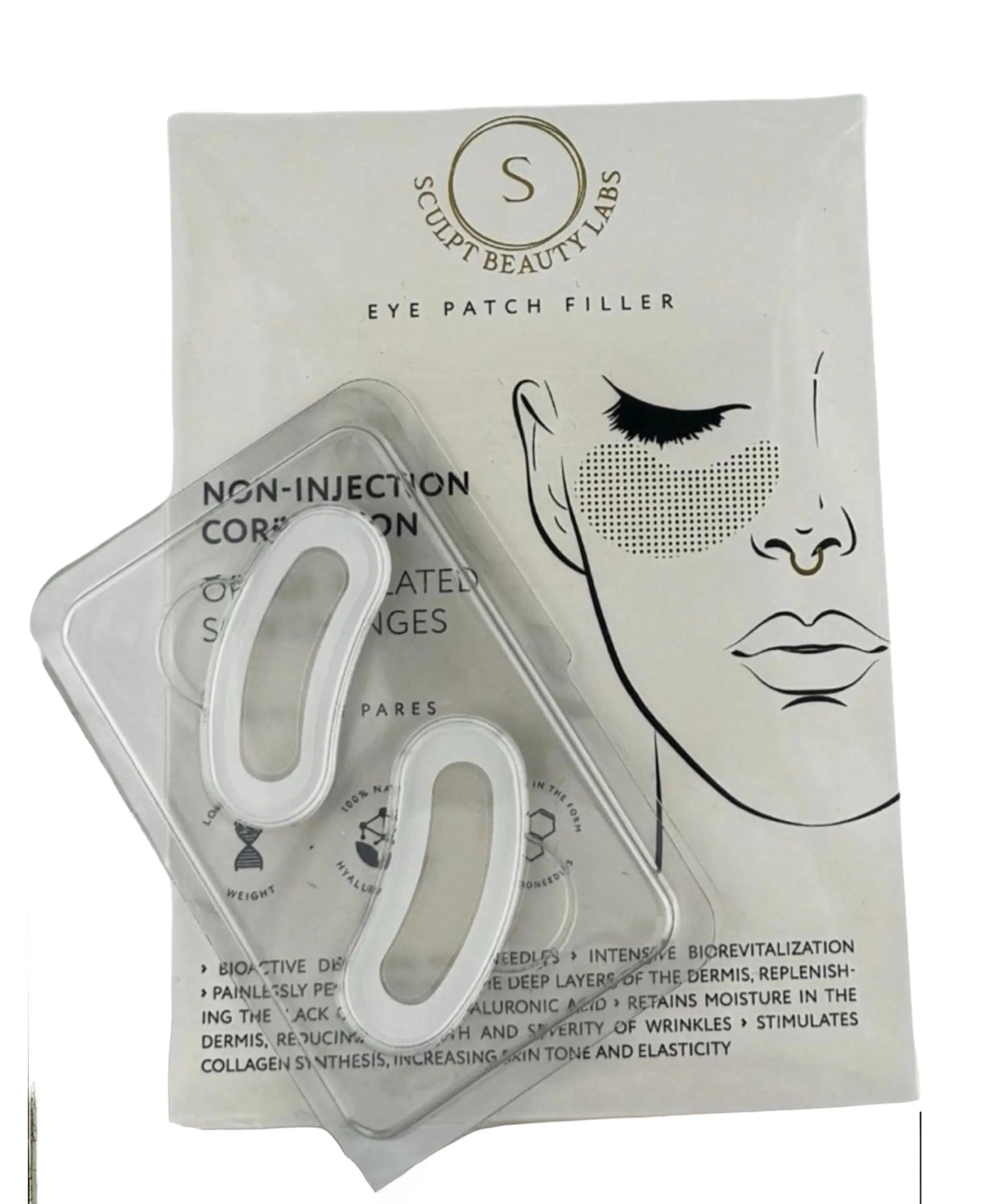 Dissolving microneedle under-eye patches with Argireline for dark circles, puffiness and wrinkles