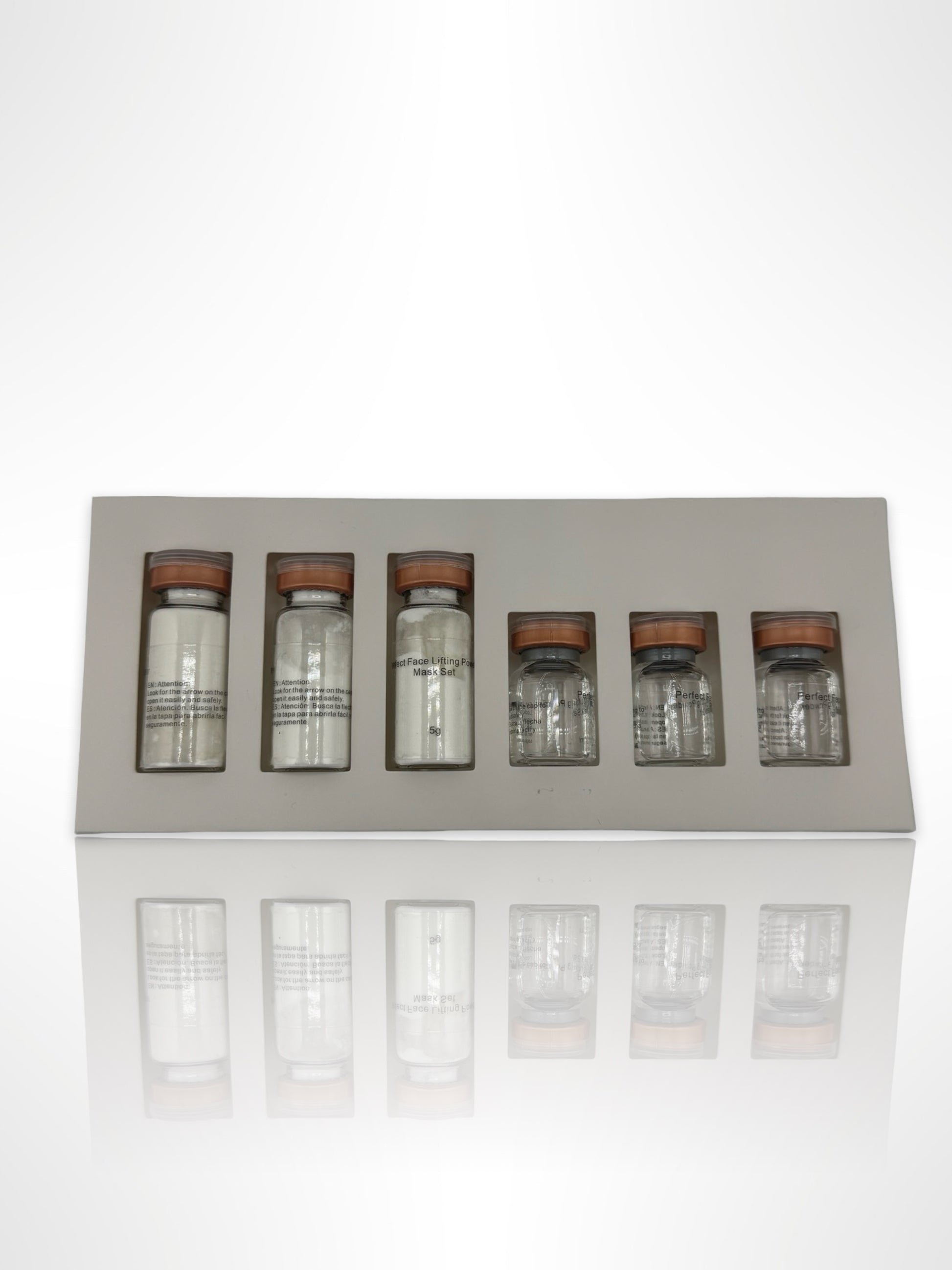 Product photo of Youth Repair #2 Lifting Mask Trio Set packaging with Oligopeptide, Bosine and Centella Asiatica masks for facial lifting and anti-aging skincare